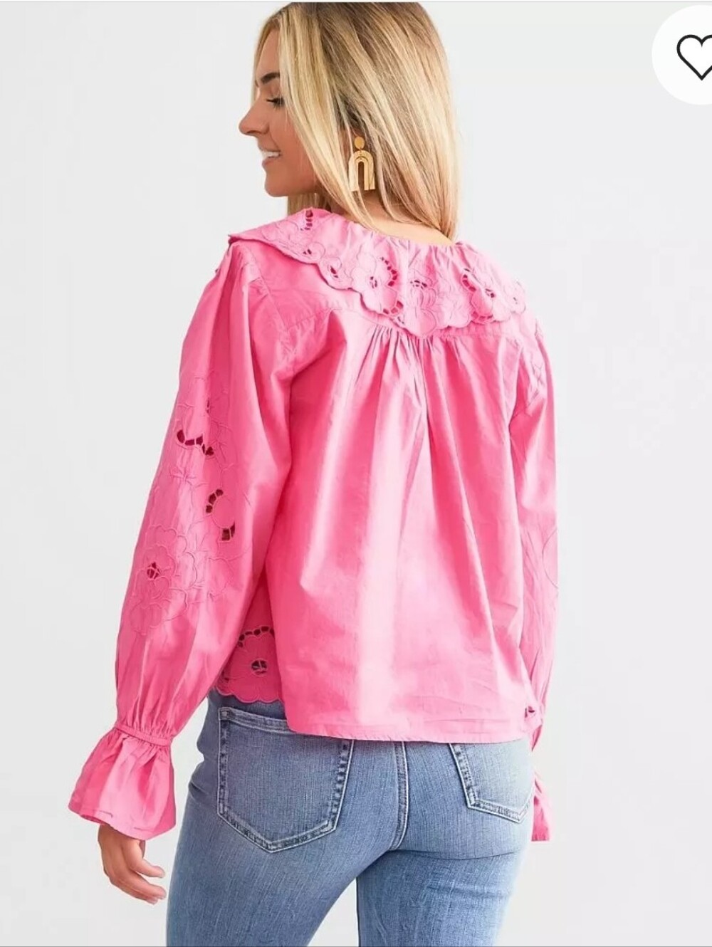 Free People Maisie Cutwork Top Size Small - Picture 2 of 7